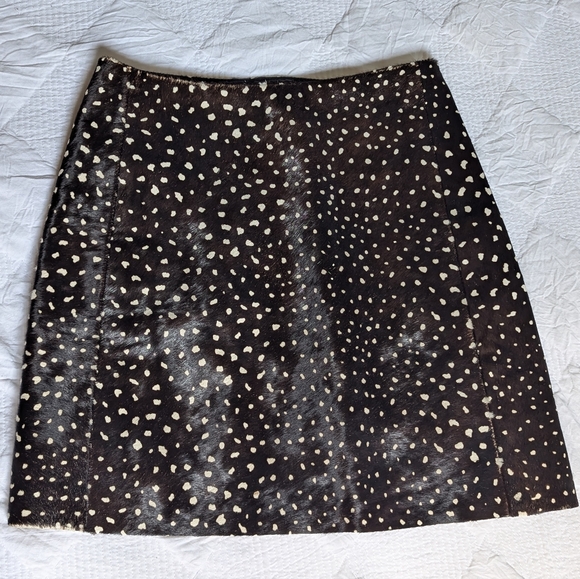 Saturday by Kate Spade Cow Hide Mini Skirt Size 00 - Picture 2 of 10